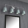 thumbnail image 1 of Vanity Art 4-Lights Wall Sconce Lighting Vintage Industrial Indoor and Outdoor Light Fixture Wall Mount Lamp Bath Sconce for Farmhouse, Bedroom, Bathroom Vanity, Living Room BA220-4SN-BL, 1 of 3