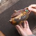 thumbnail image 3 of Yixing Clay Pot Raw Mine Keel Gold Sand Arhat Hanjiang Pot Tea Set Chinese Teapot, 3 of 7