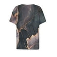 thumbnail image 5 of JTZGDY Western Shirts for Women Loose Fit Casual Vintage Floral Printed Summer 3/4 Smoked Cuff Sleeve Button V Neck Henley Tops Khaki#03 L, 5 of 8
