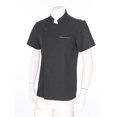 thumbnail image 4 of zdhoor Men's Short Sleeve Chef Jacket Classic Chef Coat Chef Shirt Kitchen Restaurant Hotel Work Grey M, 4 of 7