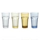 thumbnail image 1 of 4 Uds. Taza de agua octogonal de 330ml, taza de bebida para el hogar, taza de jugo, transparente, marrón, amarillo, azul, 1 of 5