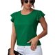thumbnail image 1 of Blusa de manga corta con volantes en la espalda y cuello redondo para mujer forro polar verde con licencia oficial de star wars silent one crew. CH forro polar verde con licencia oficial de star warsro Xishao ropa, 1 of 2