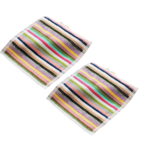 Leojiow 2 Pcs "Ensemble de Mouchoirs et Serviettes Rayés – Chiffons Polyvalents pour Enfants, Comptoir de Bar à Thé Ou Nettoyage Quotidien – Absorbants, Doux et Élégants pour la Maison et sur la Table" 30X30Cm