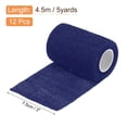 thumbnail image 2 of 12 rollos de cinta elástica adhesiva, vendaje elástico, 3" x 5 yardas, cinta para muñeca y rodilla, azul marino, 2 of 6