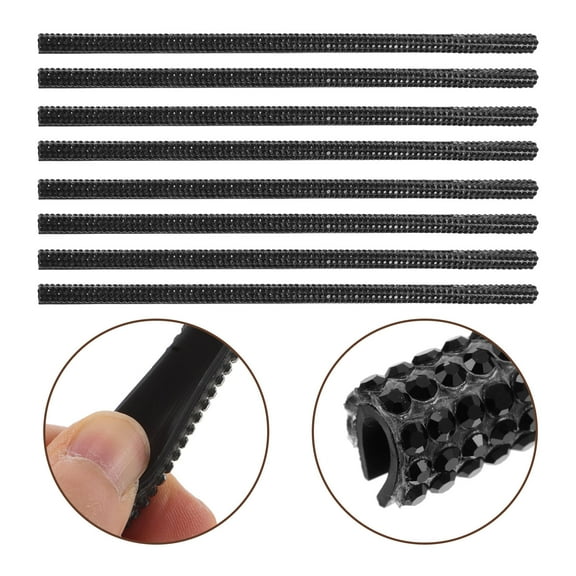 Raindrops 10pcs Rhinestone Car Air Vent Accessories Black PVC for Women Car Interior Accessories