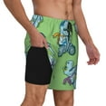 thumbnail image 3 of Fotbe Motorcycle Riding Dinosaur Men’s Swim Trunks Quick Dry Swim Shorts Board Shorts with Mesh Lining-Medium, 3 of 9