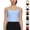 Blue, variant on Women's Racerback Crop Tank Top Built in Padded Bra Cropped Sleeveless Yoga Shirt for Workout Running Summer Tanks Brown