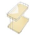 thumbnail image 3 of Bathroom Counter Organizer Cup and Mugs Holder Multiuse 2 Tiers Cosmetic Organizer for Kitchen Desktop Coffee Table Tabletop Dressing Table Aureate, 3 of 8