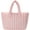 Pink, variant on Kukuzhu Quilted Shoulder Tote Bag Women Padding Cotton Down Hobo Bag Large Casual Shopping Handbag Purse