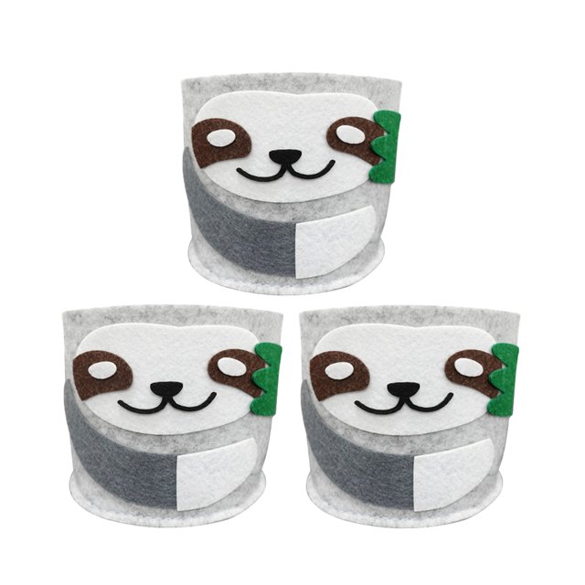 Maceta de perezoso Macetas de fieltro con forma de animal lindo Maceta de flores de dibujos animado yeacher Tipo 1