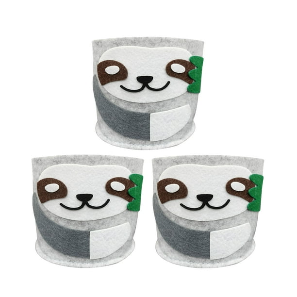 Cuenca Irfora Maceta de perezoso Macetas de fieltro con forma de animal lindo Maceta de flores de dibujos animados Bolsa de cultivo Contenedor Maceta para interior Patio al aire libre Decora Irfora Cuenca