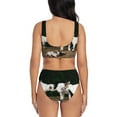 thumbnail image 3 of Kdxio Cute Goat Baby Print Women's 2 Piece High Waisted Wrap Spaghetti Strap Summer Swimsuit Bikini Set-XX-Large, 3 of 7