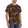 thumbnail image 5 of Rocae Embroidery Chicken Rooster And Sunflowers for Men's Moisture-Wicking Crew Tee - T-Shirt for Sports, Outdoor Activities, and Casual WearSmall, 5 of 9