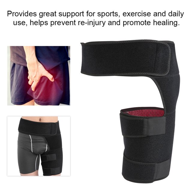 Soporte Ajustable de Muslo de Brazalete Protección de Muslo de la Cadera de la Cadera Shinguards Protector deportivo