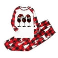 thumbnail image 3 of Your-Sty Family Christmas Pajamas Matching Sets Xmas Matching Pjs for Adults Holiday Home Wine Glass Set Xmas Family Sleepwear Set, 3 of 8