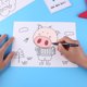 thumbnail image 5 of Cuadros Decorativos 10 piezas DIY Animal serie arte Doodle raspado pintura rompecabezas dibujo juguetes Wdftyju embutido en tela, 5 of 9