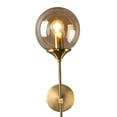 thumbnail image 4 of Applique Murale Industrielle Vintage Luminaire avec Mini 5.9 Pouces Verre Rond Ambre, 4 of 6