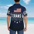 thumbnail image 3 of Lsque Happy Veterans Day pattern Hawaiian Shirt for Men, Unisex Summer Beach Casual Short Sleeve Button Down Shirts-Medium, 3 of 9