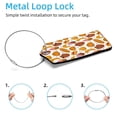 thumbnail image 2 of Square 2Pack PU Leather French Pastry Cupcke Bread Cruise Luggage Tag with Privacy Cover and Stainless Steel Ring - Suitable for Travel Handbags Backpacks Luggage Tags, 2 of 6
