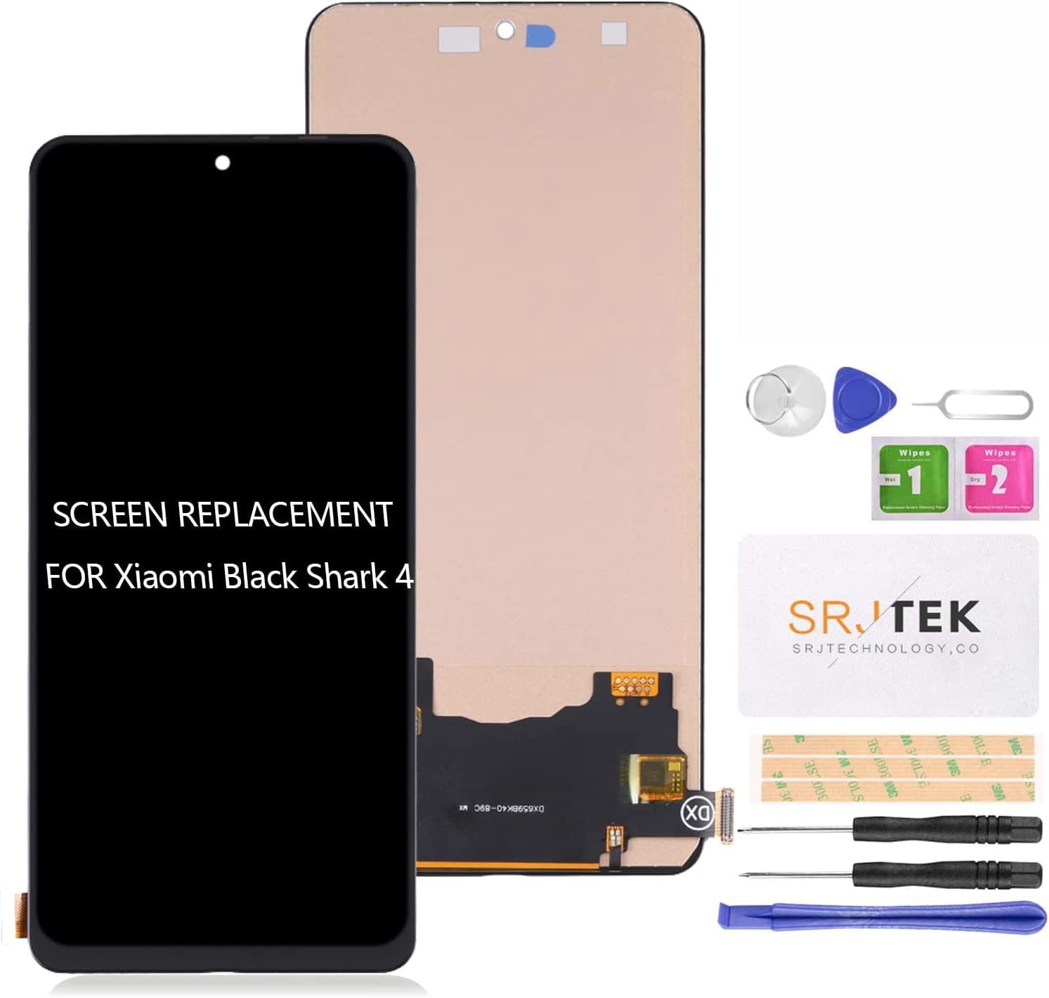 Écran Tactile LCD Pour Xiaomi Black Shark 4 Pro - Ecran Digitizer Avec Cadre Argenté - Pièce De Rechange Originale Qualité