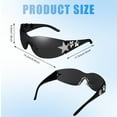 thumbnail image 2 of Bocaoying 3 Pairs Y2K Sunglasses for Women Men, Rimless Shield Y2K Wrap Around Sunglasses 2000S Trendy Aesthetic Y2K Glasses Shades for Cycling Driving Shopping Outdoor, 2 of 7