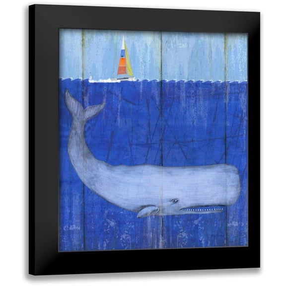 Escobedo, Mary 12x13 Black Modern Framed Museum Art Print Titled - Mighty Whale