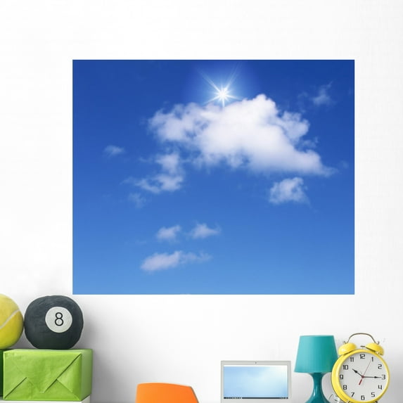 Blue Sky Wall Mural by Wallmonkeys Peel and Stick Graphic (48 in W x 40 in H) WM28961