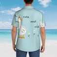 thumbnail image 4 of Daiia funny goose Print Hawaiian Shirt for Men Gentle Cotton Regular Short Sleeve Casual,XX-Large, 4 of 7