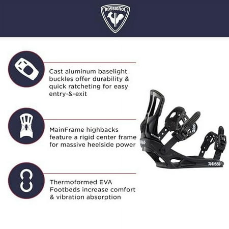 Rossignol Battle - Snowboard Binding for Men - Black/White