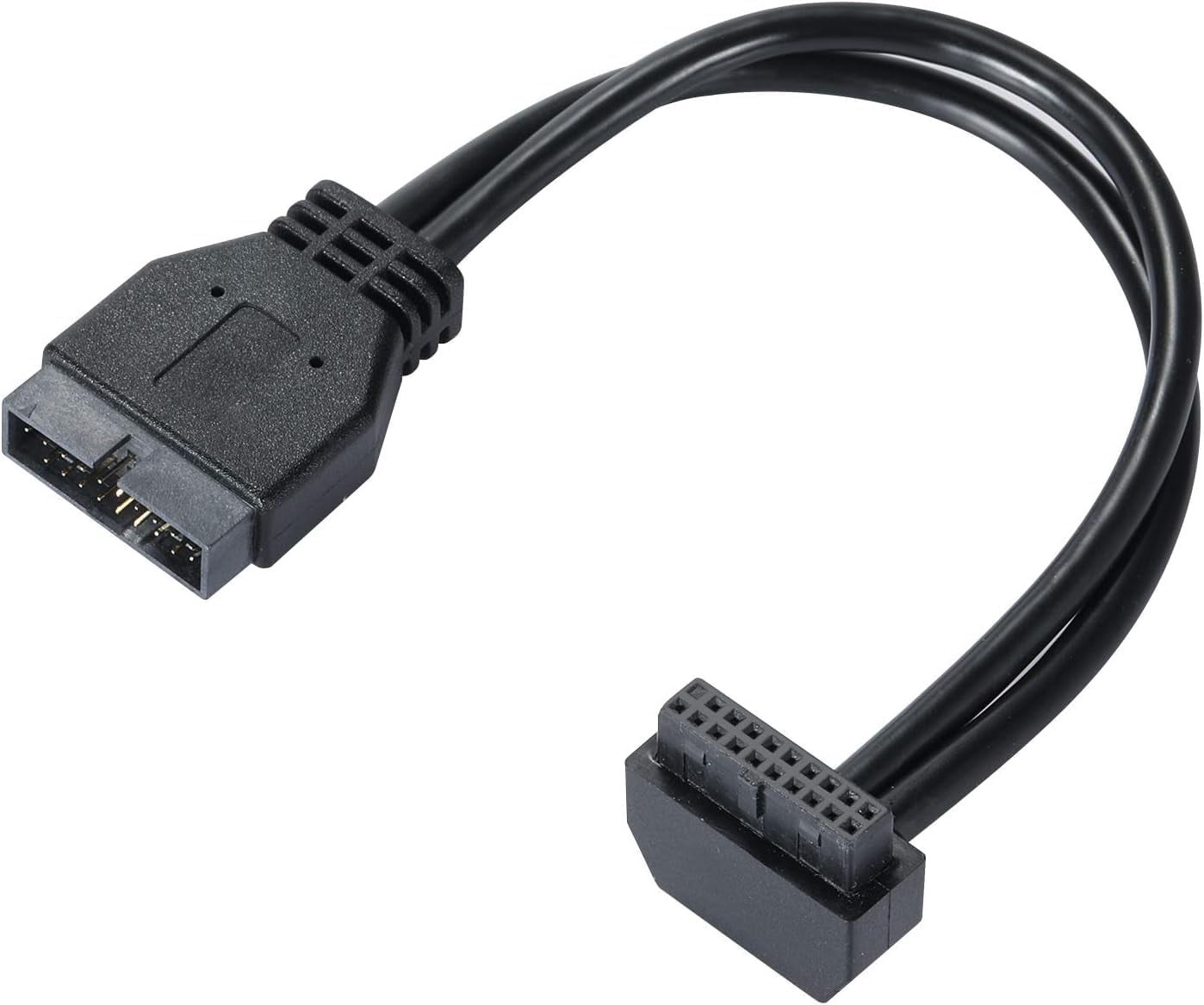 HRTGFD-Motherboard Front 19 Pin Male to Female Extension Cable High Speed Connection (The Interface Faces Outward) SATA USB Extension Cable USB 3.0 19-Pin Matherboard USB Front Panel
