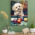 thumbnail image 2 of Havanese Dog Stretched Canvas Size 8x12 – Billiards Theme Dog Art for Wall, Havanese Dog Playing Billiards Wall Art, Dog Lover Canvas Decor, 2 of 5