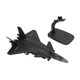 thumbnail image 1 of Modelo de avión de metal elaborado con accesorios de soporte Modelo de avión de combate de metal de aleación decorativa Negro, 1 of 5