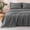 Gray, variant on Sonive Hotel Collection Minimalist Bedding Set Queen Size Black, 4 Pcs Lightweight Breathable Embroidered Sheets and Pillowcases All-Season