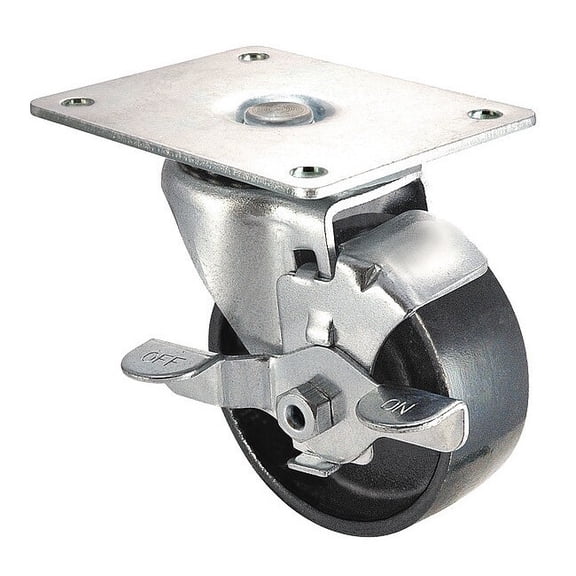 Manufacturer Varies Swivel Plate Caster,Cast Iron,3 in.,250 lb. 1UKX4