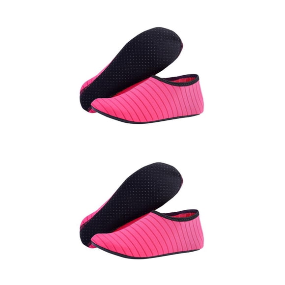 Eigraketly 1 par de zapatos de playa antideslizantes de secado rápido calcetines descalzos cómodos surf dibujo bajo el agua para rosa roja XXL Type2 NO2