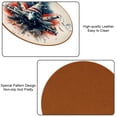 thumbnail image 5 of Independence Day 6pcs Round Microfiber Leather Drink Coasters, 11x11 cm/4.3x4.3 in, Set of 6 Absorbent Coasters for Drinks, Coasters for Table, Furniture From Water Marks and Scratches, 5 of 6