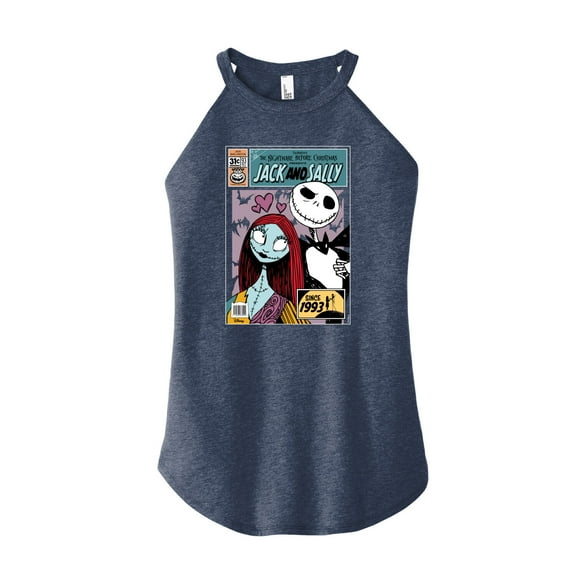 Disney - The Nightmare Before Christmas - Jack & Sally Since 1993 - Juniors Cropped Crew Neck Sweatshirt