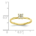 thumbnail image 3 of 10K Yellow Gold Ring Band Themed Cubic Zirconia CZ White, Size 5, 3 of 5