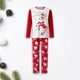thumbnail image 5 of Conjunto De Pijamas De 2 Piezas Conjunto de pijama familiar de 2 piezas Conjunto informal de manga larga con estampado de alce y pantalones Traje diario Cgtredaw Hombre Rojo Xl para Hombre, 5 of 7