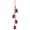 Red Tibetan Inspired Cascading Abstract Cylindrical 3" x 3" x 27", variant on DecMode Tibetan Inspired Cascading Gold Metal Cylindrical Decorative Cow Bells with 4 Bells on Jute Hanging Rope