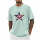 thumbnail image 1 of Tops para hombre, blusas y camisas de cuello redondo y manga corta para hombre, blusas casuales de moda con cuello redondo y manga corta para hombre, blusas de poliéster para hombre, 1 of 4