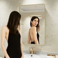 thumbnail image 5 of WallBeyond Aluminum Medicine Cabinet with Mirror Round Corner Rectangle Cabinet 22x28, Gold, 5 of 5