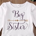 thumbnail image 4 of 3Pcs Newborn Kid Baby Little Big Sister Letter Top Romper T-shirt Floral Pants Toddler Girl Outfits, 4 of 8