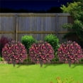 thumbnail image 6 of Outdoor Artificial Boxwood Topiary with Lights - 22" UV Resistant Rose & Greenery Shrubs with Ground Spike for Porch, Garden & Patio Decor, 6 of 8