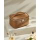 thumbnail image 2 of Bolsa de maquillaje Prite, organizador portátil de cosméticos, impermeable, marrón, 2 of 7