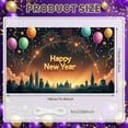 thumbnail image 2 of Colorful Balloons Happy New Year Banner Firework Design Festive Backdrop Golden Letters Shiny Sparkles Holiday Background for New Year Party Indoor Decoration Photo Shoot, 2 of 9