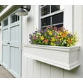 thumbnail image 4 of 12 Bundles Artificial Fake Flowers, Faux Outdoor Plastic Plants UV Resistant Shrubs Outside Indoor Decorations,UV Resistant Faux Plastic Plants Garden Porch Window Box (Orange Red), 4 of 4