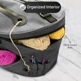 thumbnail image 6 of MOMOTOYS Compact Crochet Yarn Organizer & Storage Bag for Yarn & Crochet Hooks, Gray, 6 of 8