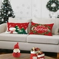 thumbnail image 5 of Set of 4 Christmas Pillow Covers 12x20 Inch Merry Christmas Pillow Cases Velvet Christmas Throw Pillow Covers Red Xmas Holiday Outdoor Couch Sofa Cushion Covers (Lumbar), 5 of 6