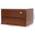thumbnail image 2 of 2-tier Desk Organizer, Wooden Desktop Storage Box With 2 Drawers, Desktop Storage Box with Lockable Drawers, 2 of 18